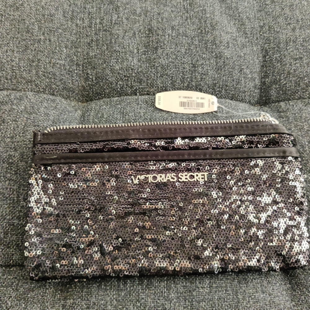 Victoria's Secret Sequin Clutch - Black